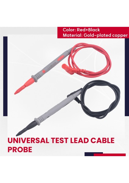 1 Çift Dijital Multimetre 1000V 20A Evrensel Test Kablo Kablo Probu Kırmızı+Siyah (Yurt Dışından) fırsatları