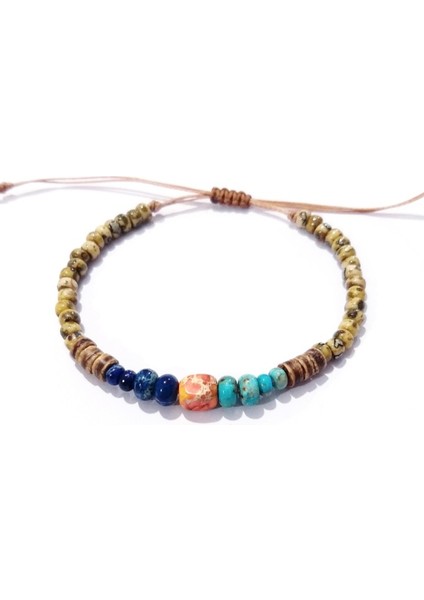 Varisit Doğaltaşlı Miyuki Round Boncuklu ve Ağaç Boncuklu Unisex Bileklik