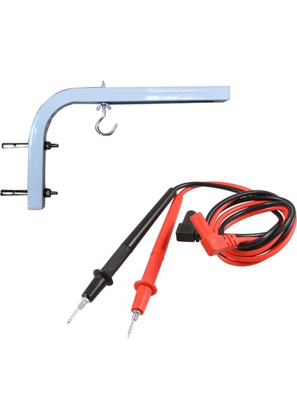 1000V Muz Fişi 2 6ft Voltmetre Test Kurşun Kablosu 90 Derece Braket Projeksiyon Ekran Askısı ile Siyah Kırmızı Çift (Yurt Dışından)