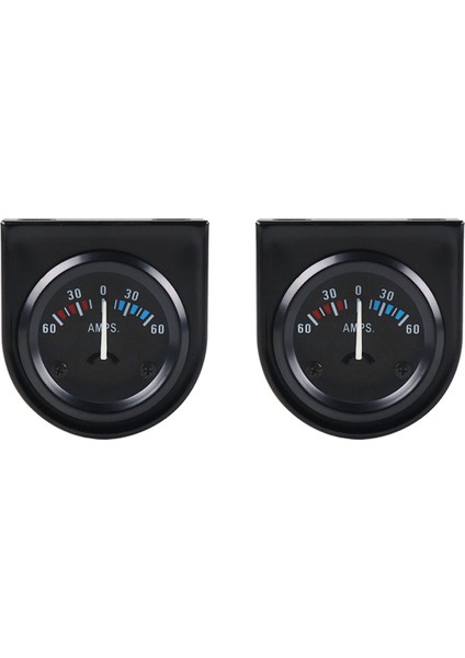 2pcs 2 Inç 52MM 12V Araba LED Işaretçisi Otomatik Tekne Amp Metre Göstergesi 60-0-60 Amp (Yurt Dışından)