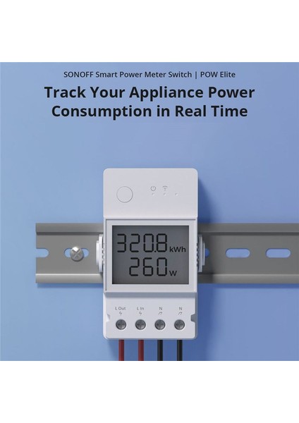 Sonoff Pow Elite Akıllı Güç Ölçer Anahtarı 20A Wifi Enerji Güç Tüketim Anahtarı Modülü Google Home Alexa Için Çalışıyor (Yurt Dışından) modelleri