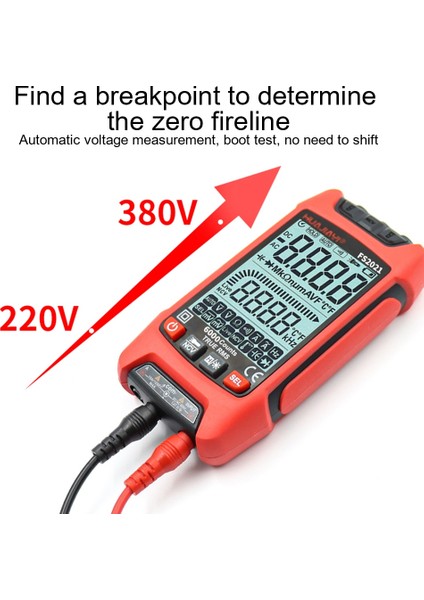 Huajiayi Otomatik Aralık Dijital Multimetre 9999 Trms Ac Dc Voltmetre Ncv Direnç Kapasitans Temp Transistör Test Cihazı (Yurt Dışından) modelleri