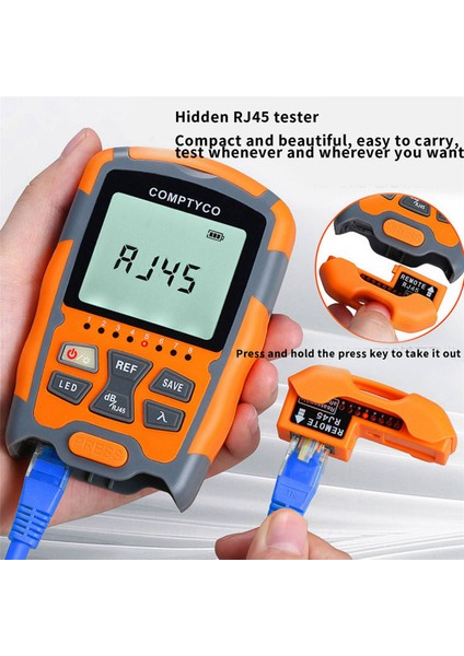 2x Comptyco Mini Optik Güç Ölçer Aua-M5 Opm Fiber Optik Kablo Test Cihazı -50DBM-+26DBM Sc/fc/st Universal (Yurt Dışından)