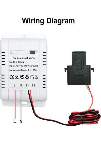 Güneş Pv Çift Yönlü Iki Yönlü Zigbee Enerji Ölçer Kelepçe Akım Sensörü Tuya Kwh Monitör Otomasyonu 110V 240VAC (Yurt Dışından) modelleri