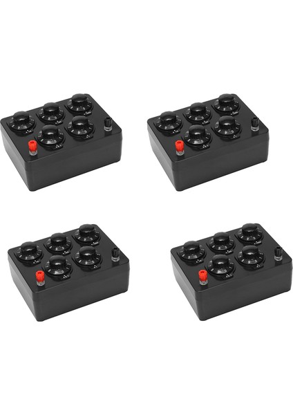 4x Siyah Direnç Kutusu Demir Değişken On Yılı Direnç Direnç Kutusu 0-9999 9 Ohm 165X125X60MM Forfizik Öğretim (Yurt Dışından)