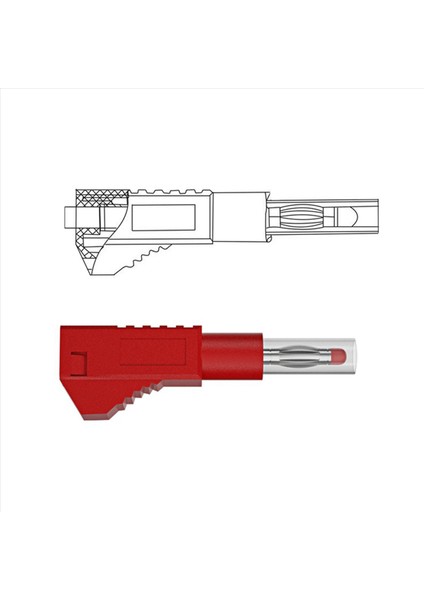 8pcs Çok Metre Test Kurşunları Kablo Jumper Tel Hattı Güvenliği 4mm Muz Fiş Geri Çekilebilir Test Aracı Kırmızı Siyah (Yurt Dışından) fırsatları