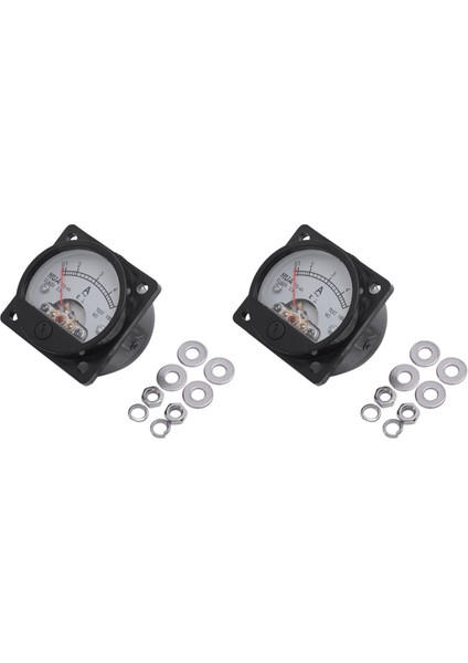2x Sınıf 2 5 Doğruluk Ac 0-5A Analog Panel Yuvarlak Metre Ampermetre Ölçer Siyah (Yurt Dışından)