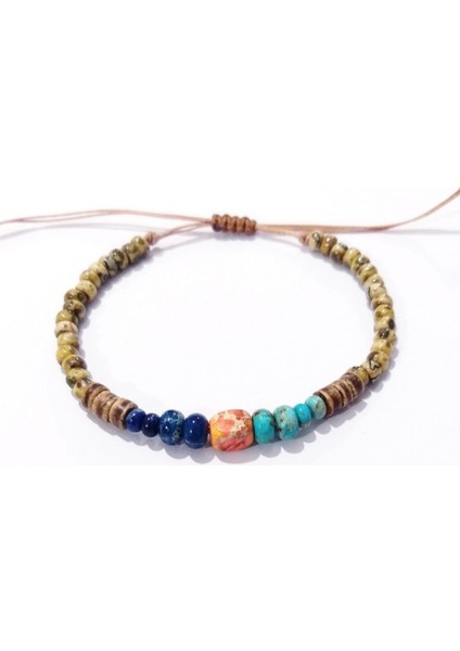 Varisit Doğaltaşlı Miyuki Round Boncuklu ve Ağaç Boncuklu Unisex Bileklik modelleri