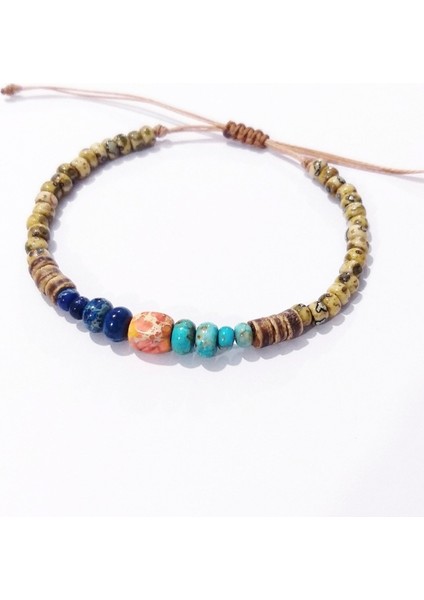 Varisit Doğaltaşlı Miyuki Round Boncuklu ve Ağaç Boncuklu Unisex Bileklik