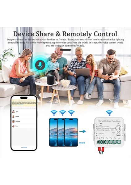 Tuya Wifi 1 Gang 80A Tek Faz Kelepçe Güneş Pv Çift Yönlü Iki Yönlü Enerji Ölçer Uygulama Kontrolü (Yurt Dışından) modelleri