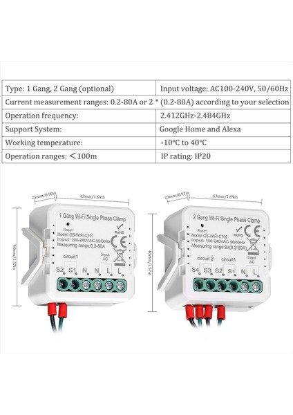 Tuya Wifi 1 Gang 80A Tek Faz Kelepçe Güneş Pv Çift Yönlü Iki Yönlü Enerji Ölçer Uygulama Kontrolü (Yurt Dışından) indirimleri