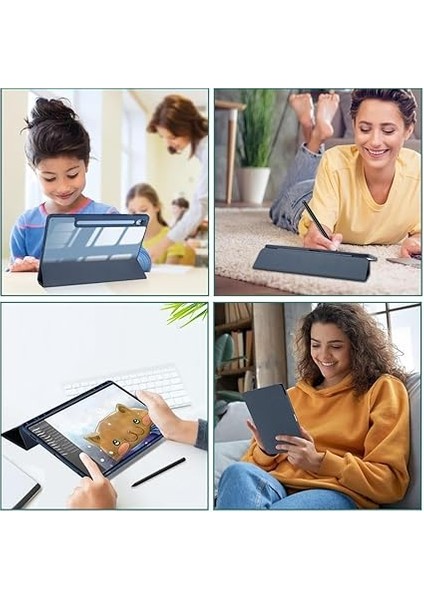 Galaxy Tab S10 Fe+ Plus 13.1inç ile Uyumlu Kılıf Grafiti Şeffaf Kalem Bölmeli X620 X626 Lacivert indirimleri