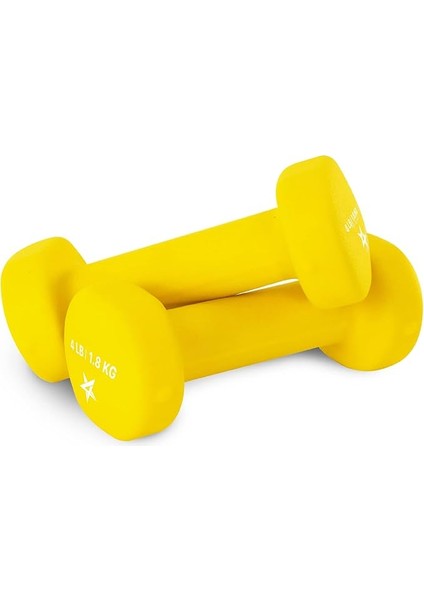 Neopren Kaplamalı Dumbbell El Ağırlık Seti 2'li - 15 Renk ile Çoklu Ağırlık Seçenekleri, Yuvarlanmaz, Kaymaz, Altıgen Şekilli