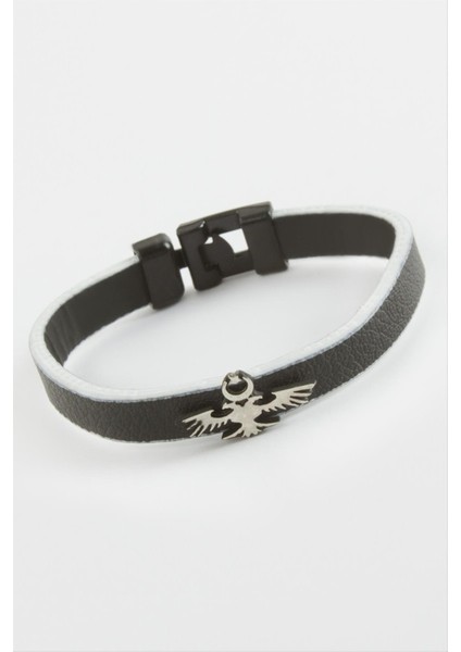 Çift Başlı Kartal Kaliteli Suni Deri Bileklik