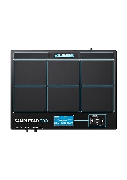 Samplepad Pro, Kauçuk Pedli 8 Pedli Vurmalı Enstrüman ve Örnek Tetikleme Enstrümanı, Aktif Mavi LED Aydınlatma, 2 Ek Tetik Için Genişleme Seçenekleri ve 200'DEN Fazla Yerleşik Ses indirimleri