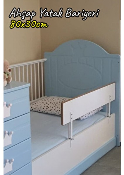 Ahşap Yatak Bariyeri 80X30 cm Güvenli Kullanım Özelliği ile Çocuklar İçin fiyatları