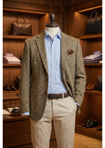 Hakiki Deri Erkek Örgü Esnek Kemer – 3,5cm