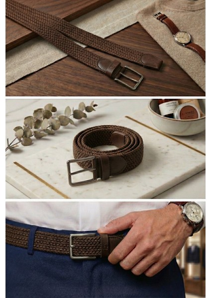 Hakiki Deri Erkek Örgü Esnek Kemer – 3,5cm indirimleri
