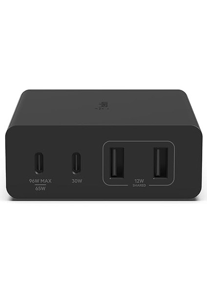 108W Gan USB Çoklu Şarj Istasyonu, 2 USB Type-C And 2 USB A Hızlı Masaüstü Şarj Istasyonu (Macbook, Pro, Air, Iphone, Pro, Max, Mini, iPad Pro, Air - Siyah) indirimleri