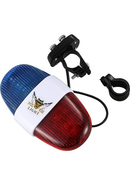 Yi Bisiklet Polis Sirenli Elektronik Korna 6 Işık 4 Farklı Melodi Mavi - Kırmızı