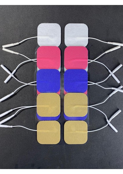 4 Paket, 16 Adet Renkli Tens Elektrod Pedi 5x5 Cm, Güçlendirilmiş Yapışkan fiyatları