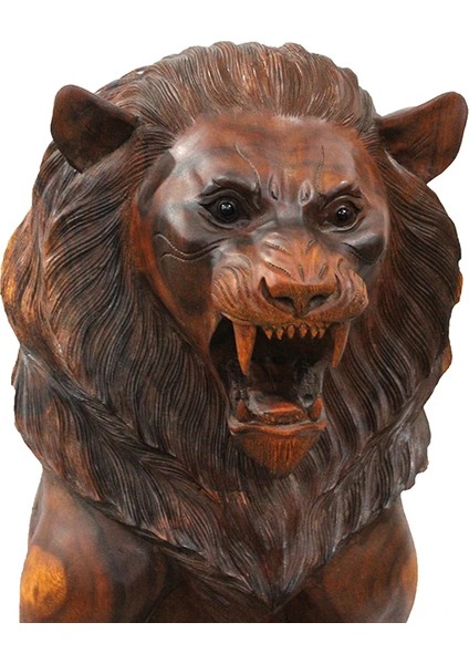 Ahşap Aslan Figürü 80 cm LIV2148 fiyatları