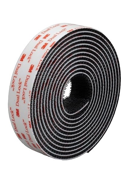 Çift Kilitli Tekrar Kapatılabilir Bağlantı Elemanı TB3550CF, Tip 250/250, 1 Rulo, Siyah, 1" x 10 Ft, Endüstriyel Kullanım, Sıcaklık, Nem, Uv Dirençli, Çıtçıtlı Kapalı, Tekrarlanan Açma ve Kapatma