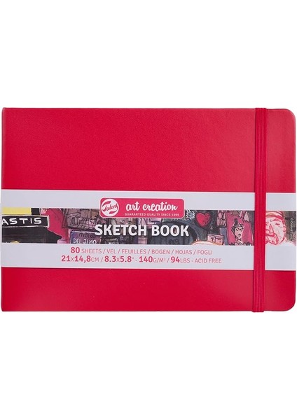Art Creation Eskiz Defteri Kırmızı 14,8X21 Cm, 140 Gram