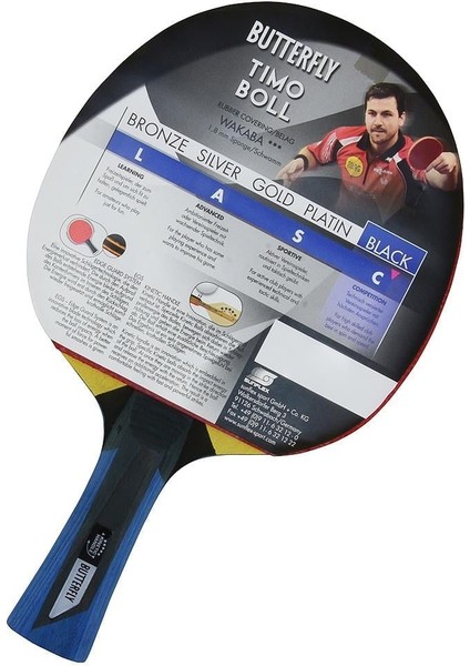 Timo Boll Black Masa Tenisi Raketi Ittf Onaylı - Raket Kılıflı fırsatları