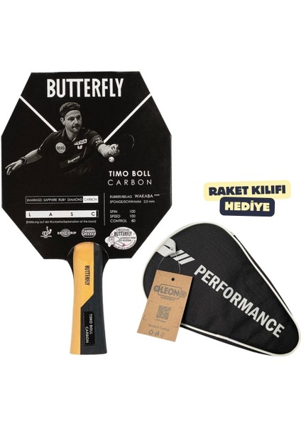 Timo Boll Carbon Masa Tenisi Raketi Ittf Onaylı - Raket Kılıflı