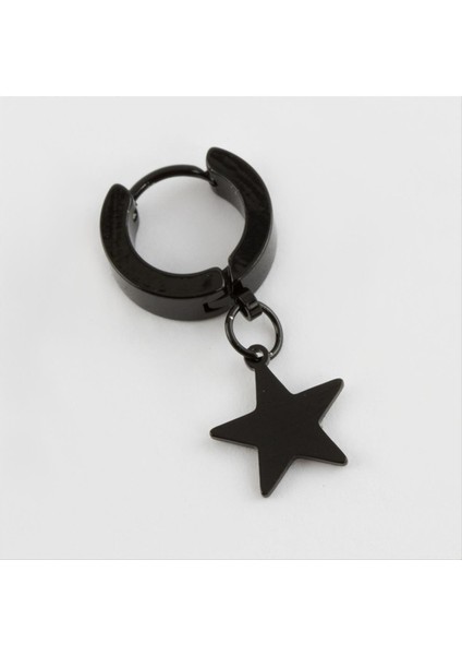 Yıldız Figürlü Çelik Erkek Küpe 1 Adet