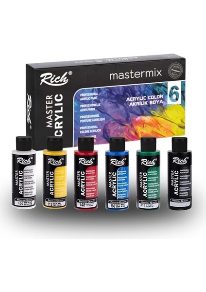 Mastermix Profesyonel Akrilik Boya 60CC 6 Ren