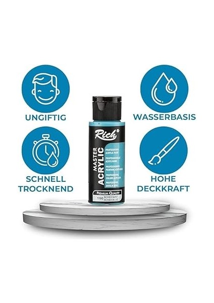 Mastermix Profesyonel Akrilik Boya 60CC 6 Ren indirimleri