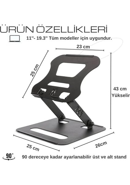 Katlanabilir Modellerle Uyumlu Dayanıklı Kolay Ayarlanır Paslanmaz Çelik Laptop Standı fiyatları