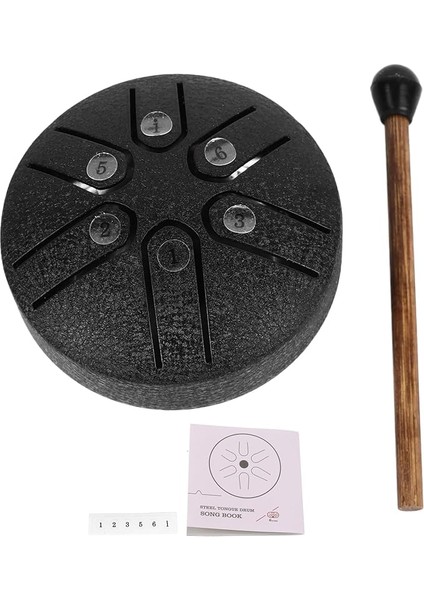 3 Inç 6 Not Dil Davul Çelik Mini El Davul Yeni Başlayanlar Için Baget ile Taşınabilir Endişesiz Davul