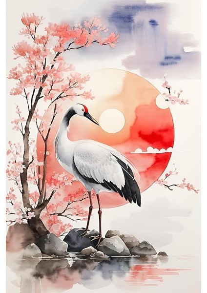 Baskılı Sayılarla Boyama Hobi Seti (Çerçeveli) 40X50 Cm: Leylek 2