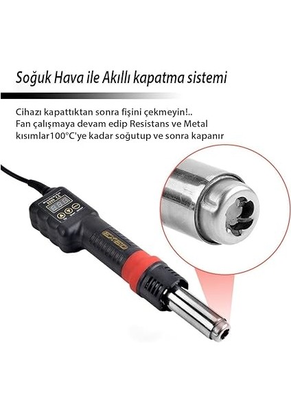 8208 Isı Ayarlı Sıcak Hava Üfleme Istasyonu Kalem Tip Bga indirimleri