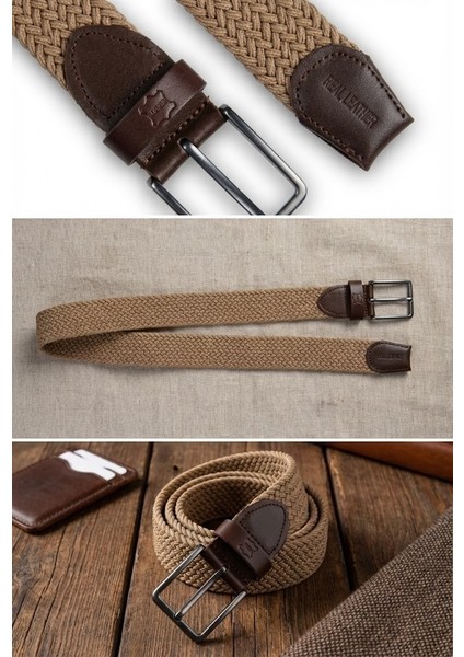Hakiki Deri Erkek Örgü Esnek Kemer – 3,5cm modelleri