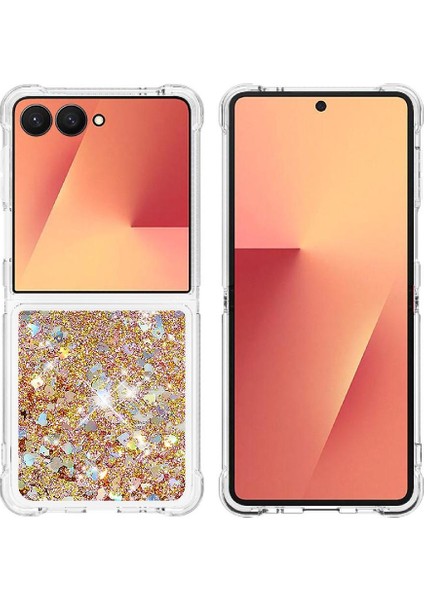 Samsung Galaxy Z Flip 7 Quicksand Sıvı Temizle Akan Sevimli İçin Telefon Kılıfı (Yurt Dışından) fırsatları
