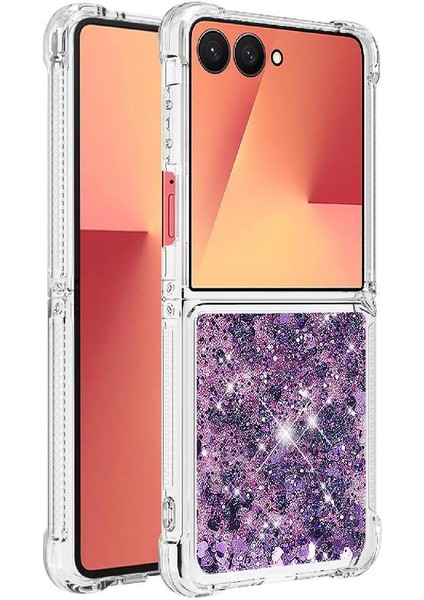 Samsung Galaxy Z Flip 7 Quicksand Sıvı Temizle Akan Sevimli İçin Telefon Kılıfı (Yurt Dışından) modelleri