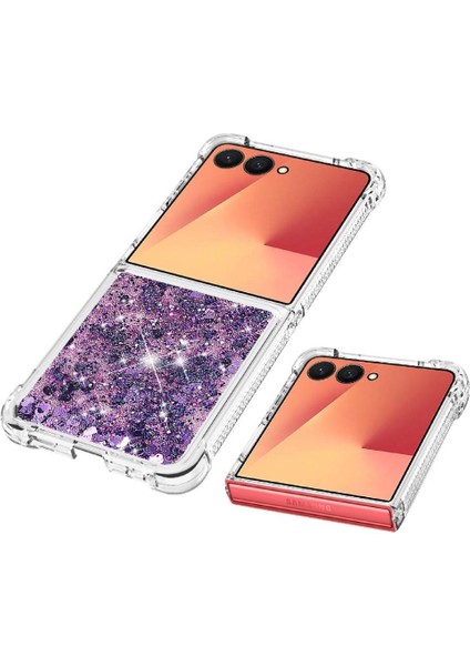 Samsung Galaxy Z Flip 7 Quicksand Sıvı Temizle Akan Sevimli İçin Telefon Kılıfı (Yurt Dışından) fırsatları
