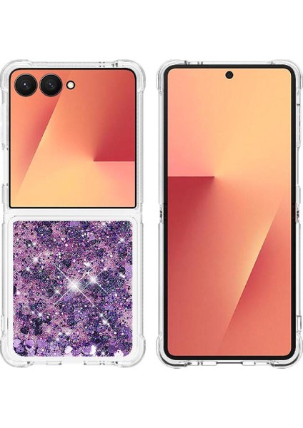 Samsung Galaxy Z Flip 7 Quicksand Sıvı Temizle Akan Sevimli İçin Telefon Kılıfı (Yurt Dışından) indirimleri