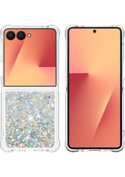 Samsung Galaxy Z Flip 7 Quicksand Sıvı Temizle Akan Sevimli İçin Telefon Kılıfı (Yurt Dışından) modelleri
