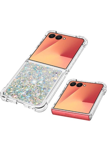 Samsung Galaxy Z Flip 7 Quicksand Sıvı Temizle Akan Sevimli İçin Telefon Kılıfı (Yurt Dışından) fırsatları