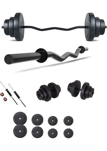 Z Bar Dambıl Seti ve Fitness Ağırlık Seti 45 kg