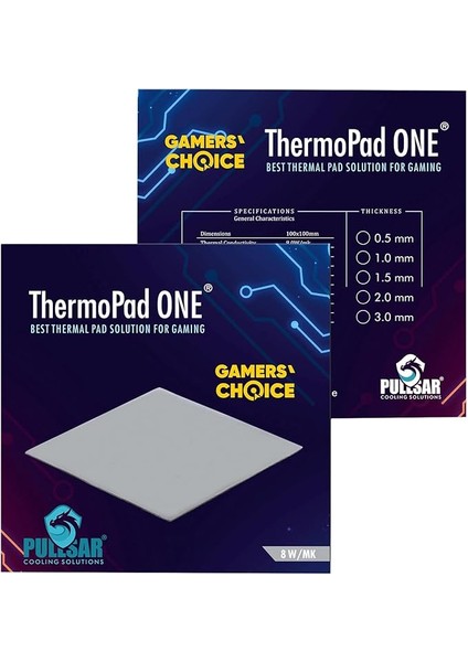 Thermopad One/termal-Thermal Pad / 8.0 W/mk 100X50 (1.00 Mm)