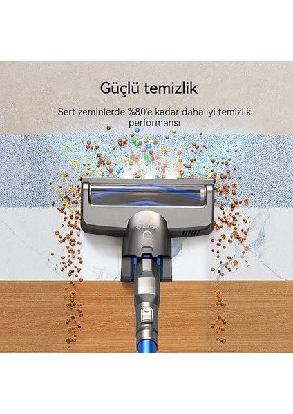 GSC50 Şarjlı Dikey Süpürge, 23000PA Güçlü Emişli Hafif Çubuk Elektrikli Süpürge 30 Dakika Uzun Çalışma Süresi, Çıkarılabilir Pil, El Araba Sert Zemin Halı Evcil Hayvan Kılı Için El Süpürgesi indirimleri