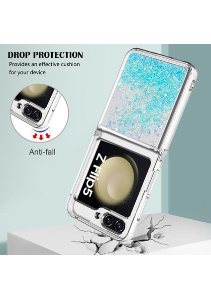 Samsung Galaxy Z Flip 5 Sıvı Temizle Akan Glitter Sevimli İçin Telefon Kılıfı (Yurt Dışından) fiyatları