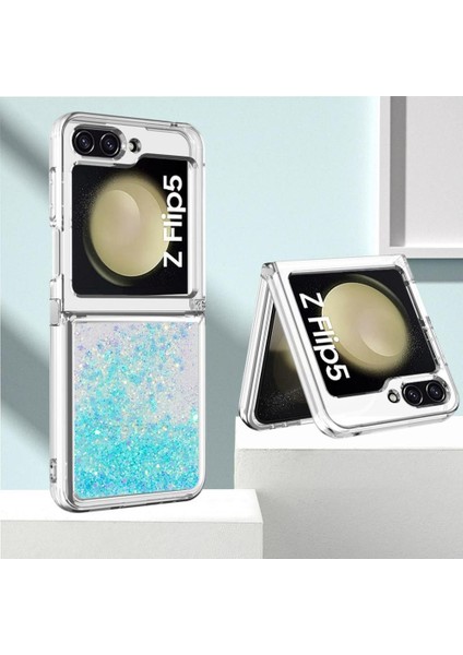 Samsung Galaxy Z Flip 5 Sıvı Temizle Akan Glitter Sevimli İçin Telefon Kılıfı (Yurt Dışından) fırsatları