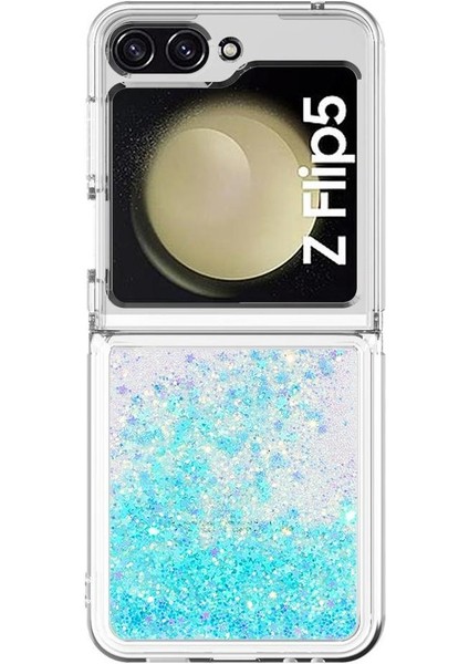 Samsung Galaxy Z Flip 5 Sıvı Temizle Akan Glitter Sevimli İçin Telefon Kılıfı (Yurt Dışından) indirimleri